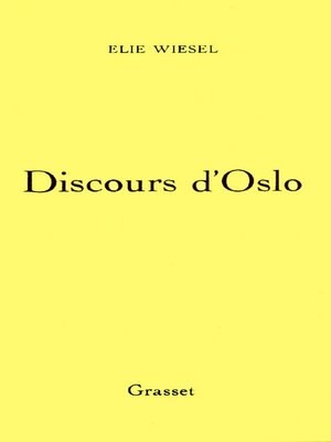 cover image of Discours d'Oslo
